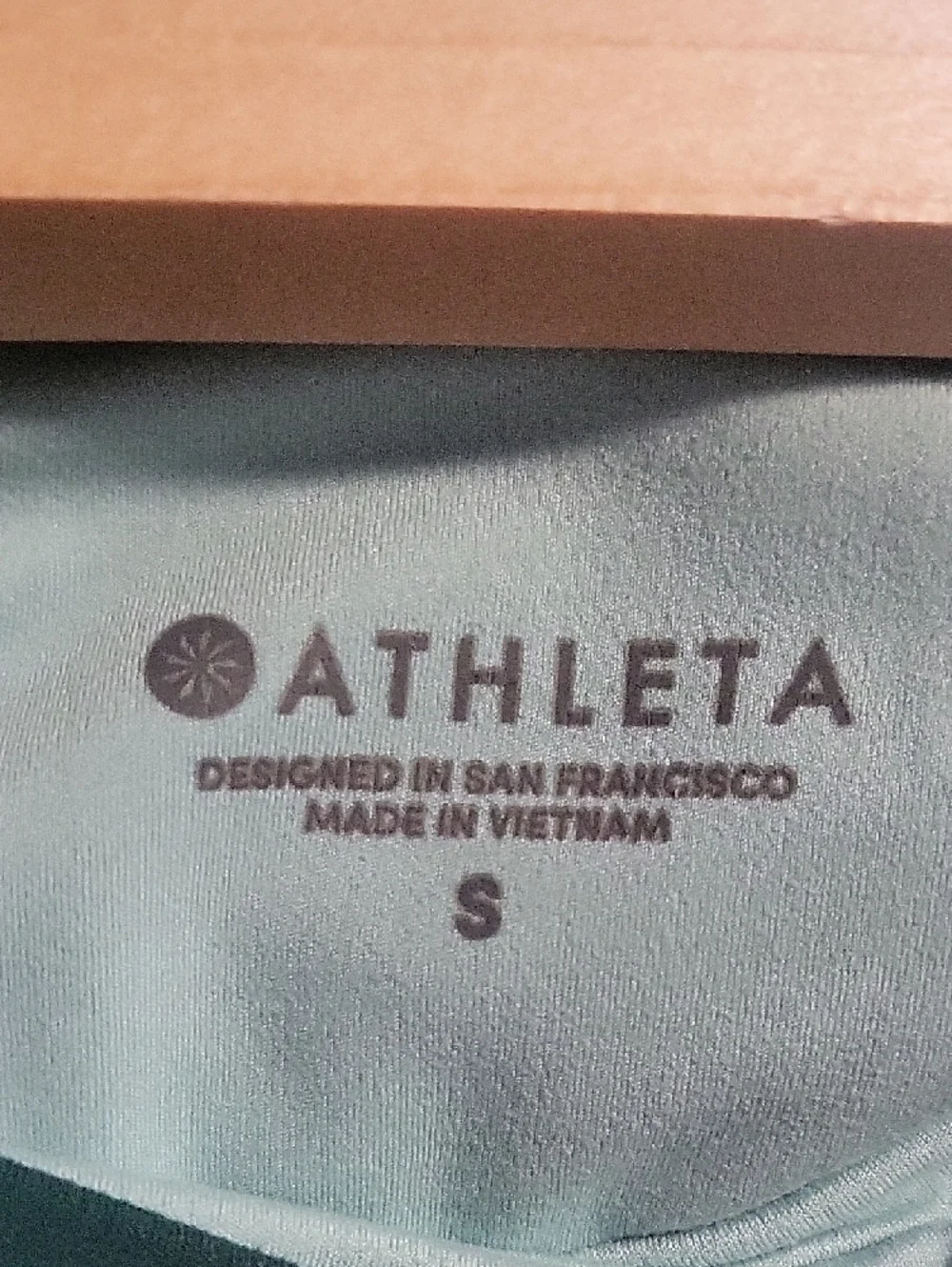 Women’s Athleta High Rise Colorblock Leggings Small Teal Mint Athletic Yoga Pant - Picture 2 of 13